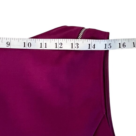 Lane Bryant Womens Size 18/20 Sleeveless V-Neck Cranberry Color Tank Top Zippers - Picture 13 of 14